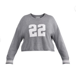 No Boundaries Graphic Pullover Sweatshirt Long Sleeves Lightweight Gray MEDIUM